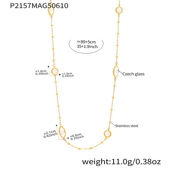 Wholesale Clavicle Necklace 316L Stainless Steel Geometric Electroplated For Women