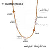 Wholesale Clavicle Necklace 316L Stainless Steel Geometric Electroplating Cat's Eye Stone Beaded For Women