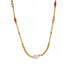Wholesale Clavicle Necklace 316L Stainless Steel Geometric Electroplating Cat's Eye Stone Beaded For Women