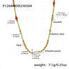 Wholesale Clavicle Necklace 316L Stainless Steel Geometric Electroplating Cat's Eye Stone Beaded For Women