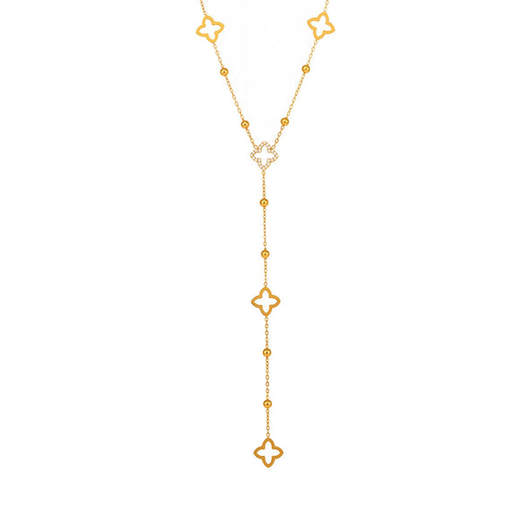 Wholesale Clavicle Necklace 316L Stainless Steel Geometric Electroplating Women's Accessories