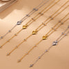 Wholesale Clavicle Necklace 316L Stainless Steel Heartshaped Electroplating For Women