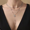 Wholesale Clavicle Necklace 316L Stainless Steel Heartshaped Electroplating For Women