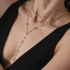 Wholesale Clavicle Necklace 316L Stainless Steel Light Luxury Style Geometric Electroplating For Women