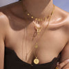 Wholesale Clavicle Necklace 316L Stainless Steel 316L Stainless Steel Geometric Electroplated For Women