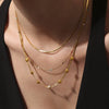 Wholesale Clavicle Necklace 316L Stainless Steel 316L Stainless Steel Highpolished Heart Geometric Light Luxury Electroplated Jewelry For Women