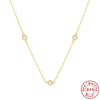 Wholesale Clavicle Necklace 925 Sterling Silver Geometric Electroplated Simple Style For Women