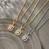 Wholesale Clavicle Necklace Synthetic Cubic Zirconia Stone Zinc Alloy Geometric Electroplated