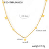Wholesale Clavicle Necklace 316L Stainless Steel Geometric Star Electroplating Style For Women