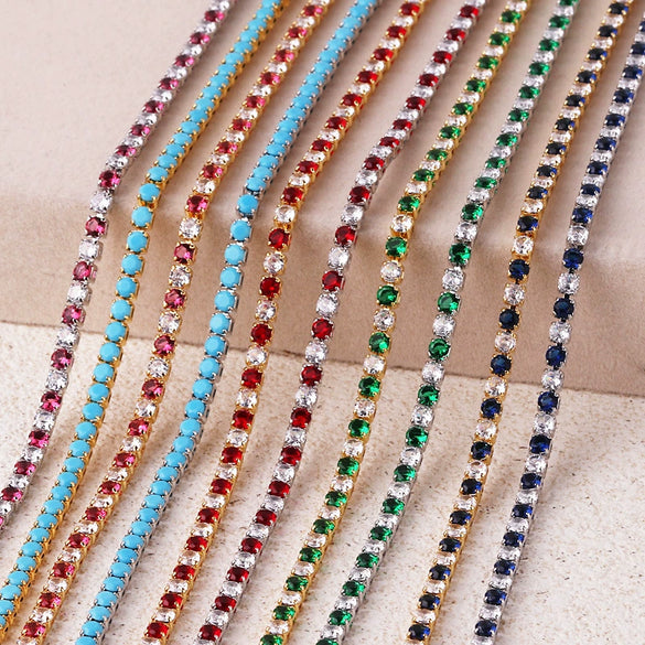 Wholesale Claw Chain Twopiece Set With Copper Zircon Geometric Style For Women