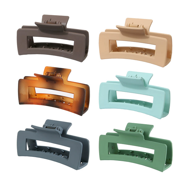 Wholesale Claw Clip Frosted Ps Plastic Simple Geometric Baking Paint For Women