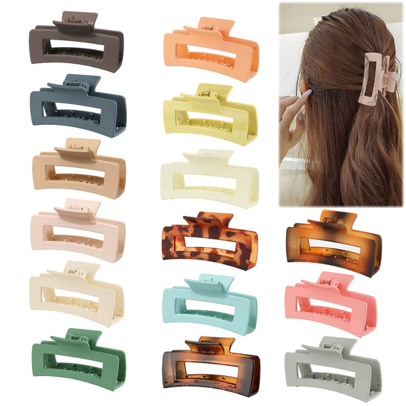 Wholesale Claw Clip Frosted Ps Plastic Simple Geometric Baking Paint For Women