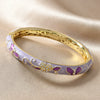 Wholesale Cloisonné Bracelet For Women Filigree Enamel Round Carved Tulip Vintage Palace Style Electroplated