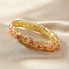 Wholesale Cloisonne Doublelayer Hollow Goldplated Ginkgo Leaf Bracelet With Electroplating Process