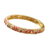 Wholesale Cloisonne Women's Opening Bracelet Palace Style Traditional Gold Plated Electroplated Inlay High Light Diamond Jewelry