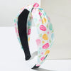 Wholesale Cloth Easter Egg Hair Hoop With Bunny Print And Diamond Design For Women
