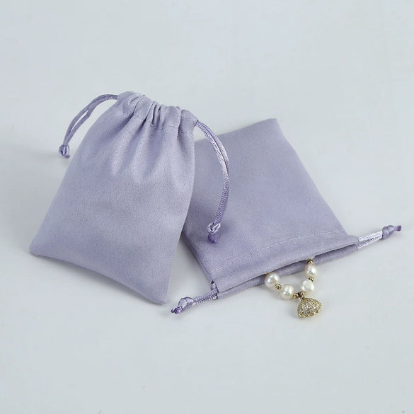 Wholesale Cloth Flannel Jewelry And Cosmetic Drawstring Bag