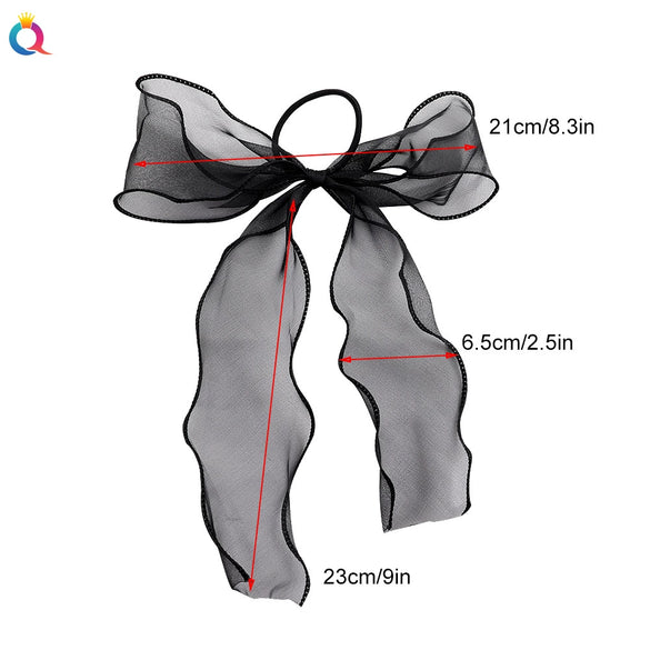 Wholesale Cloth Handmade Bow Ribbon Hair Ring Women's Hair Accessories
