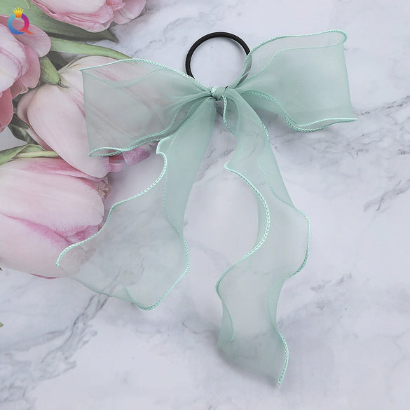 Wholesale Cloth Handmade Bow Ribbon Hair Ring Women's Hair Accessories