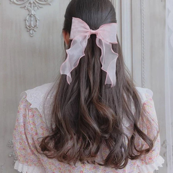 Wholesale Cloth Handmade Bow Ribbon Hair Ring Women's Hair Accessories