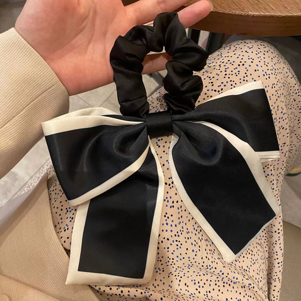 Wholesale Cloth Handmade Fashion Hair Rope With Large Bow For Women