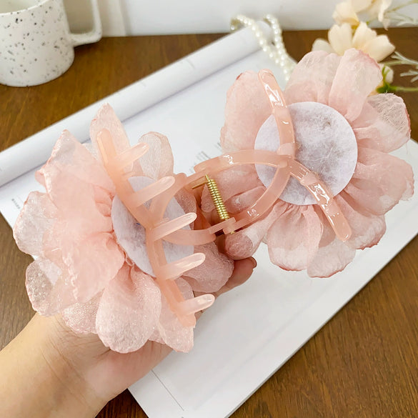 Wholesale Cloth Handmade Flower Hairclip For Girls