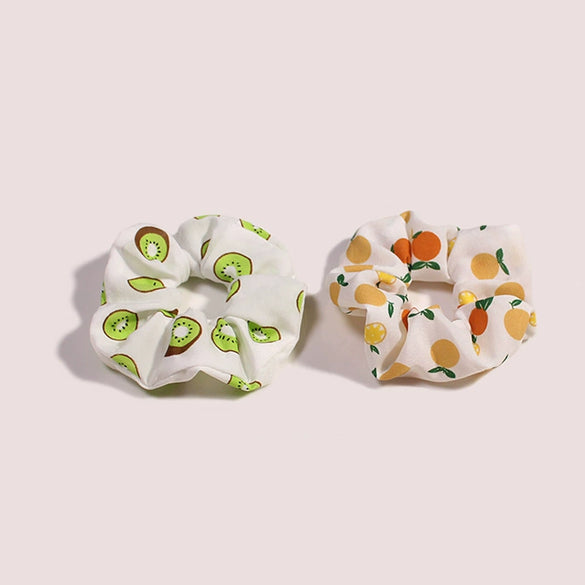 Wholesale Cloth Handmade Fresh Fruit Large Intestine Fat Sausage Hair Band Hair Rope Hair Accessories
