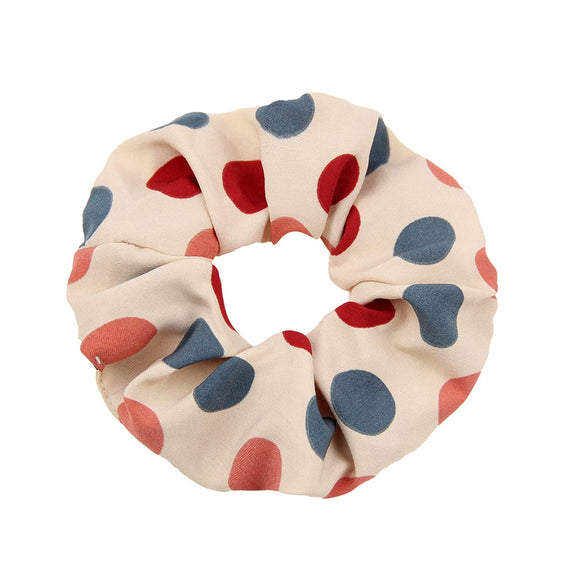 Wholesale Cloth Handmade Geometric Natural Style Big Round Point Large Intestine Ring Hair Ring For Girls