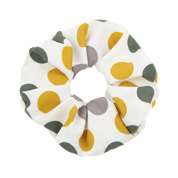 Wholesale Cloth Handmade Geometric Natural Style Big Round Point Large Intestine Ring Hair Ring For Girls