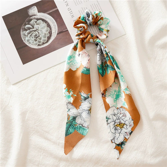 Wholesale Cloth Handmade Minimalist High Elasticity Triangle Streamer Hair Ring Women's Hair Accessories