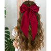 Wholesale Cloth Handmade Retro Ribbon Bow Spring Clip Hairpin For Women