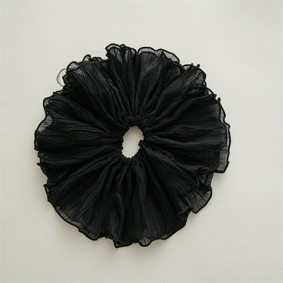 Wholesale Cloth Handmade Sweet High Elasticity Pleated Large Intestine Hair Ring Hair Accessories