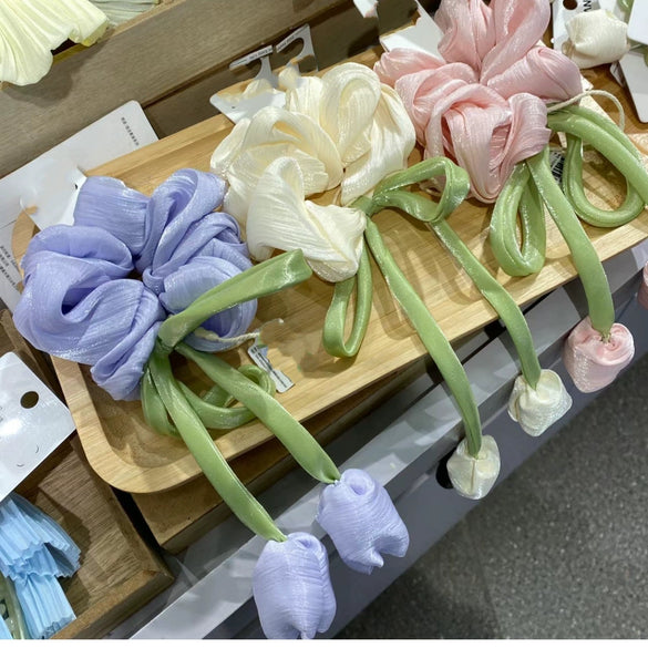 Wholesale Cloth Handmade Sweet Tulip Women's Hair Ring Head Rope