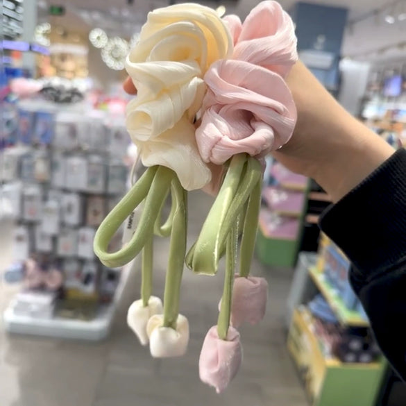 Wholesale Cloth Handmade Sweet Tulip Women's Hair Ring Head Rope
