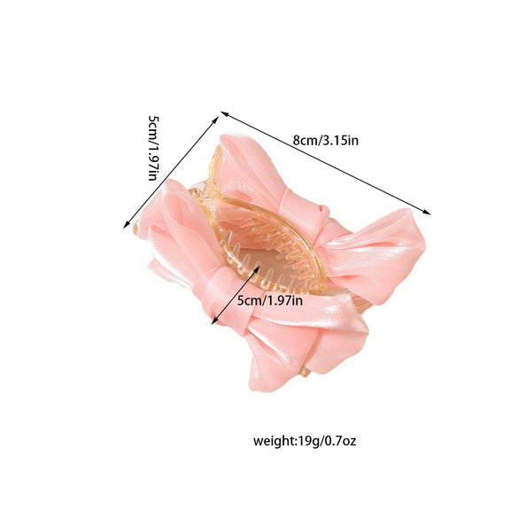 Wholesale Cloth Handmade Women's Mesh Bowknot Horsetail Clamp Hair Accessory