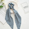 Wholesale Cloth Headwear Women's Hair Tie Ponytail Long Streamer Large Intestine Circle Floral Seiko Design