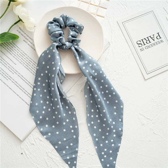 Wholesale Cloth Headwear Women's Hair Tie Ponytail Long Streamer Large Intestine Circle Floral Seiko Design