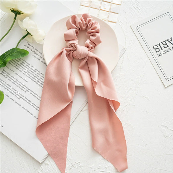 Wholesale Cloth Headwear Women's Hair Tie Ponytail Long Streamer Large Intestine Circle Floral Seiko Design