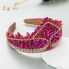 Wholesale Cloth Heavy Craft Diamond Headband Retro Exaggerated Crown Shaped Light Luxury Style Women's Hair Accessories