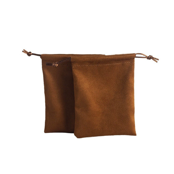Wholesale Cloth Jewelry Bag Brown Corset Flannel Drawstring For Storage And Packaging