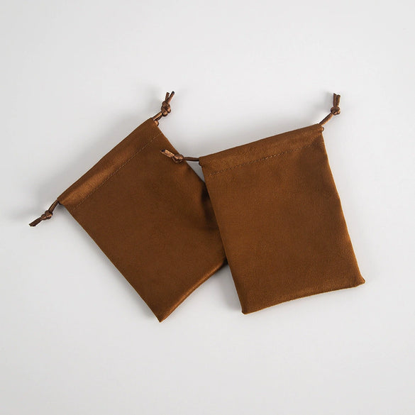 Wholesale Cloth Jewelry Bag Brown Corset Flannel Drawstring For Storage And Packaging