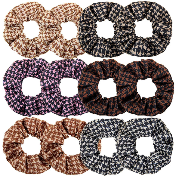 Wholesale Cloth Knitted Houndstooth Women's Hair Ring