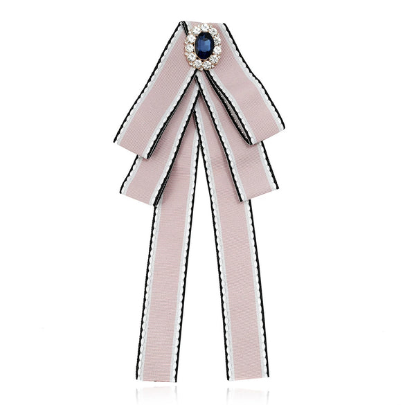 Wholesale Cloth Knitted Tie Bow Pattern Retro British Academy Style Decoration Jewelry