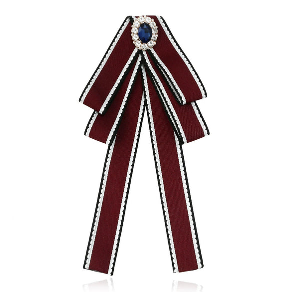 Wholesale Cloth Knitted Tie Bow Pattern Retro British Academy Style Decoration Jewelry