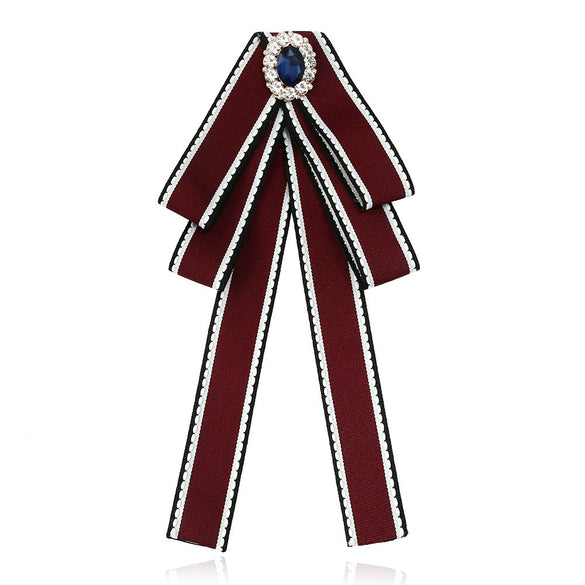 Wholesale Cloth Knitted Tie Bow Pattern Retro British Academy Style Decoration Jewelry