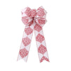 Wholesale Cloth Machinemade Christmas Tree Decoration Pendant With Maple Leaf And Snowflake Shaped Ribbon Bow For Wall And Door Hanging