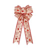 Wholesale Cloth Machinemade Christmas Tree Decoration Pendant With Maple Leaf And Snowflake Shaped Ribbon Bow For Wall And Door Hanging
