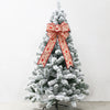 Wholesale Cloth Machinemade Christmas Tree Decoration Pendant With Maple Leaf And Snowflake Shaped Ribbon Bow For Wall And Door Hanging