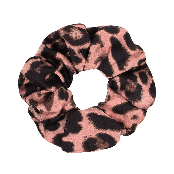 Wholesale Cloth Natural Style Pure Handmade Leopard Print Large Intestine Ring Hair Accessories For Women