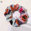 Wholesale Cloth Natural Style Pure Handmade Leopard Print Large Intestine Ring Hair Accessories For Women
